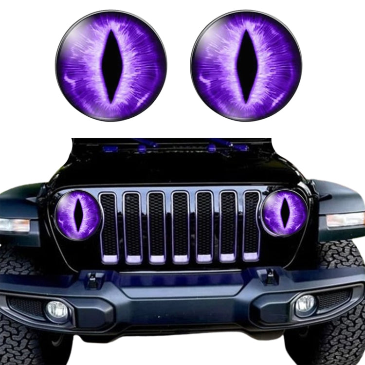 1pair Beast Eyes Headlight Decorative Stickers Off-Road Vehicle Front Lights Stereo Decals