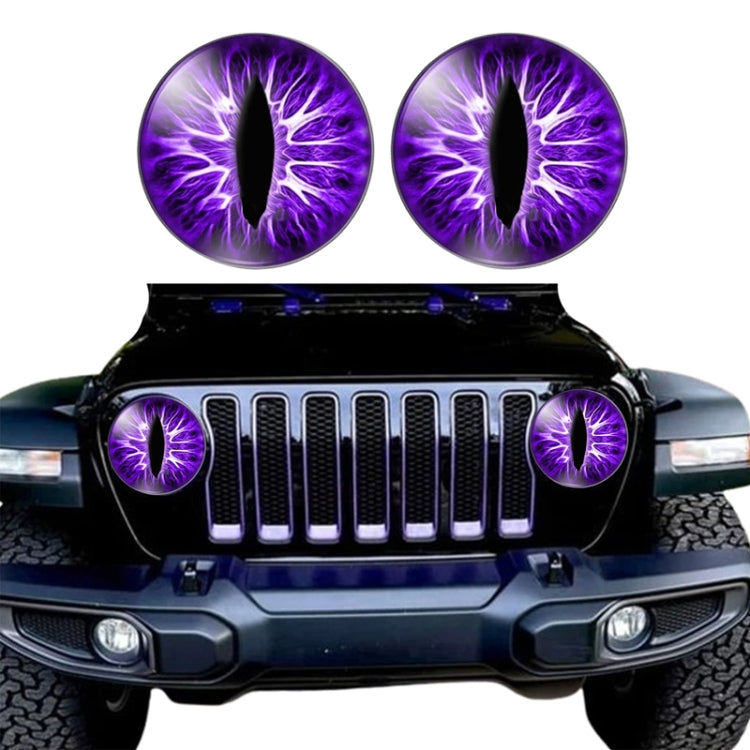 1pair Beast Eyes Headlight Decorative Stickers Off-Road Vehicle Front Lights Stereo Decals
