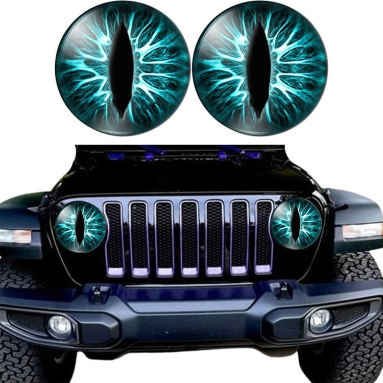 1pair Beast Eyes Headlight Decorative Stickers Off-Road Vehicle Front Lights Stereo Decals