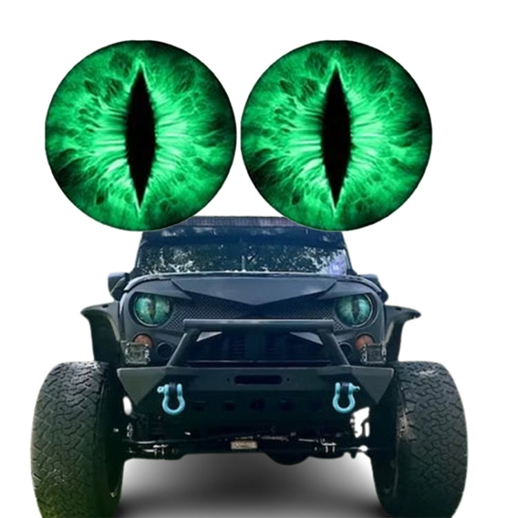 1pair Beast Eyes Headlight Decorative Stickers Off-Road Vehicle Front Lights Stereo Decals