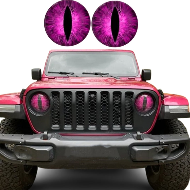 1pair Beast Eyes Headlight Decorative Stickers Off-Road Vehicle Front Lights Stereo Decals
