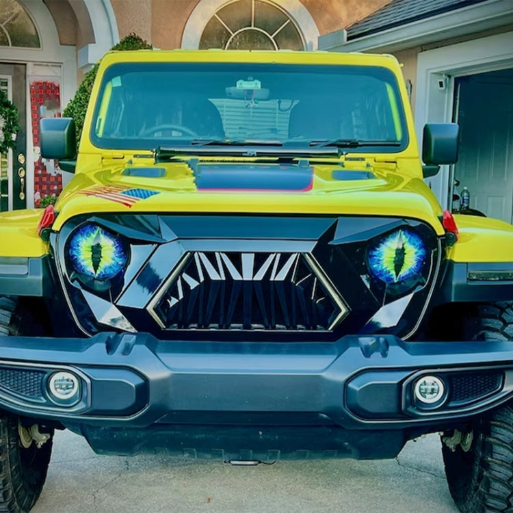 1pair Beast Eyes Headlight Decorative Stickers Off-Road Vehicle Front Lights Stereo Decals