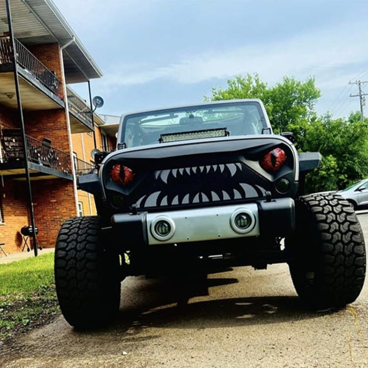 1pair Beast Eyes Headlight Decorative Stickers Off-Road Vehicle Front Lights Stereo Decals
