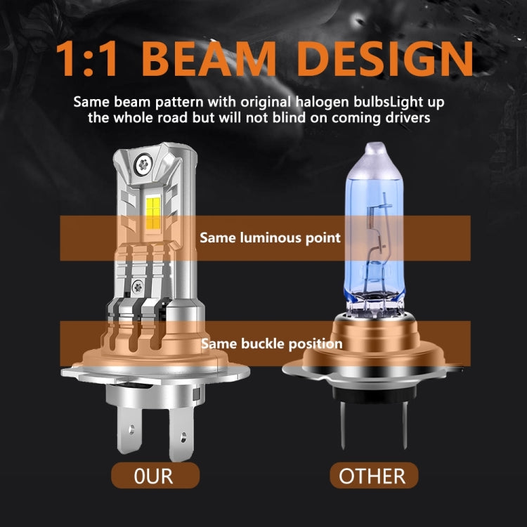 Car Universal Direct Plug LED Headlight Retrofit Bulb With Fan