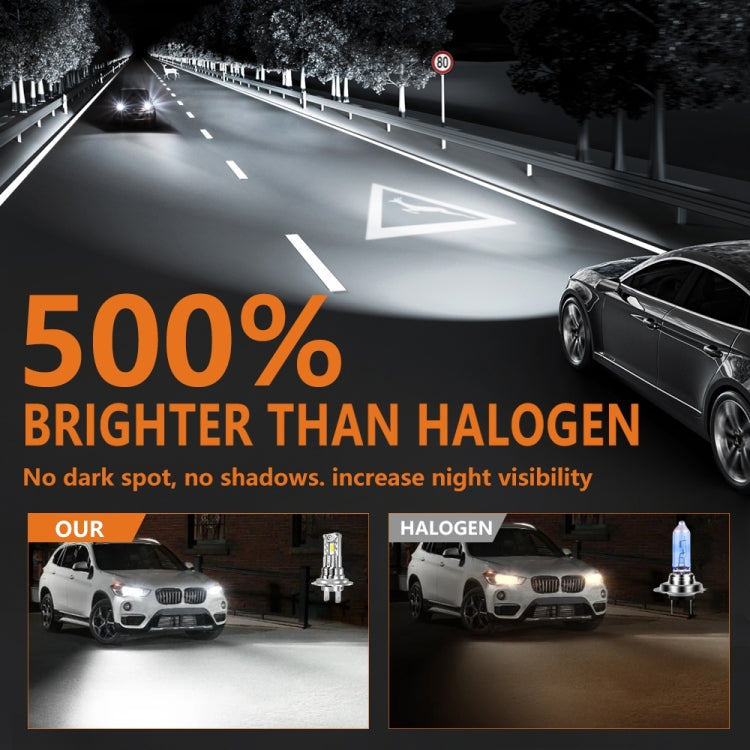 Car Universal Direct Plug LED Headlight Retrofit Bulb With Fan
