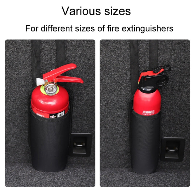 Car Fire Extinguisher Storage Bag Auto Seatback Bag Cup Holder