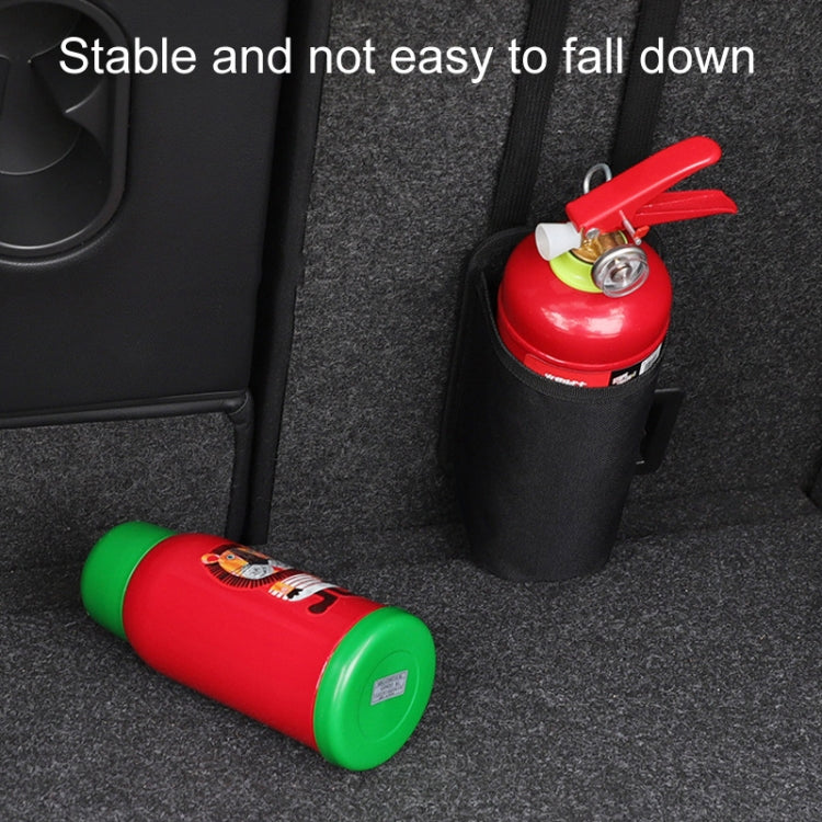Car Fire Extinguisher Storage Bag Auto Seatback Bag Cup Holder