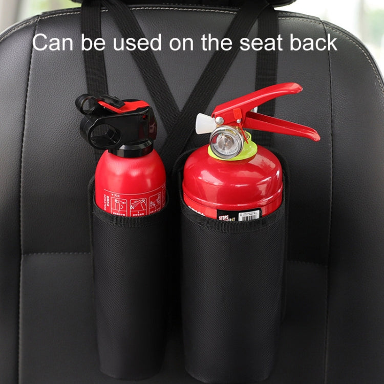 Car Fire Extinguisher Storage Bag Auto Seatback Bag Cup Holder