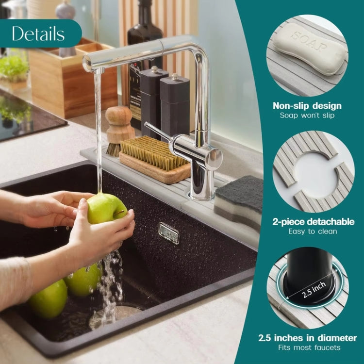 Diatomite Absorbent Mat Fast Drying Stone Kitchen Bathroom Faucet Sink Drainage Mat