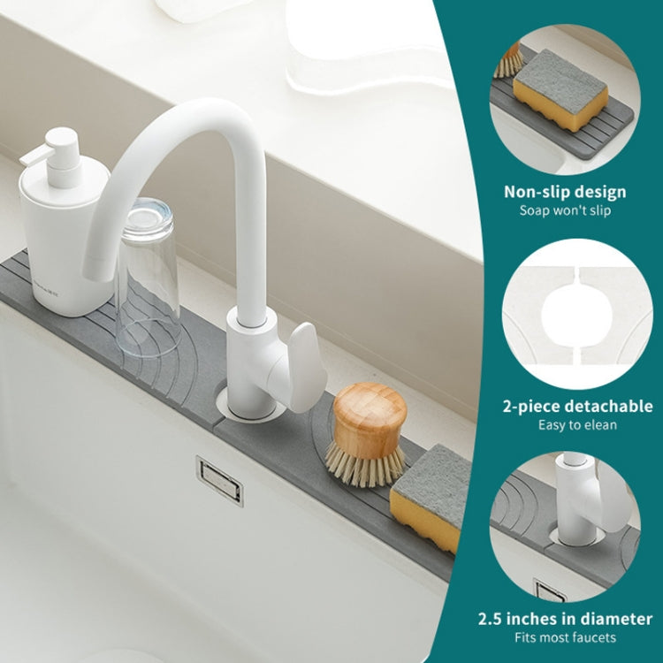 Faucet Sink Drying Mat Diatomaceous Earth Stone Splashproof Absorbent Sink Drainage Mat