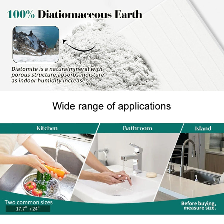 Faucet Sink Drying Mat Diatomaceous Earth Stone Splashproof Absorbent Sink Drainage Mat