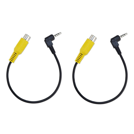 2pcs Stereo Four Section to RCA Female Car Navigation Video Cable