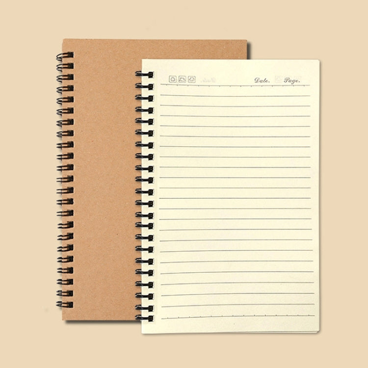 3pcs Thickened Kraft Paper Coil Notebook Student Diary Workbook