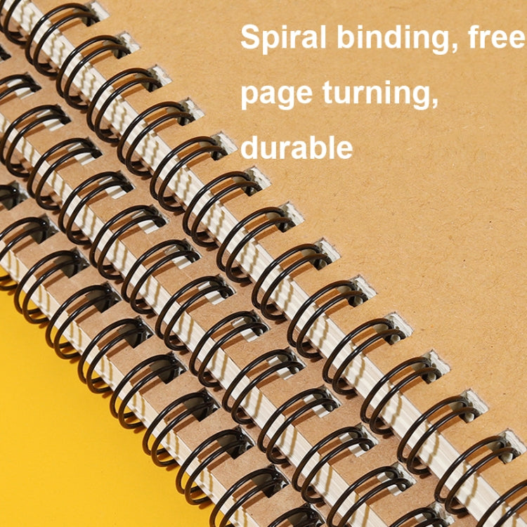 3pcs Thickened Kraft Paper Coil Notebook Student Diary Workbook