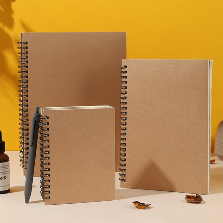 3pcs Thickened Kraft Paper Coil Notebook Student Diary Workbook