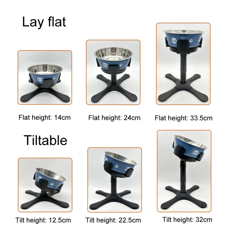 Adjustable Food Bowl Heightening Stand For Medium And Large Pet Dogs