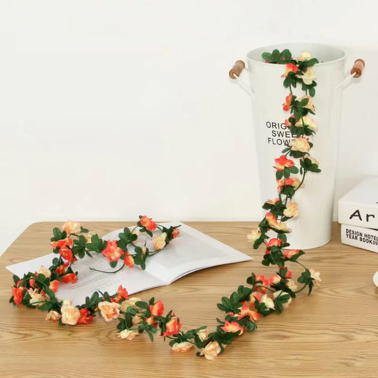 2pcs Simulated Rose Vine Plant Wedding Living Room Christmas Decoration