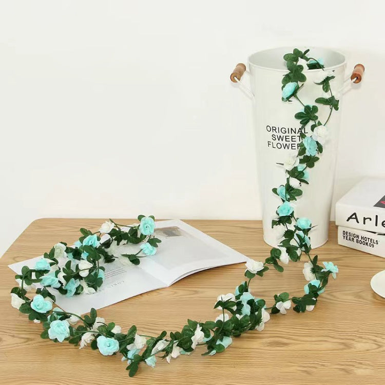 2pcs Simulated Rose Vine Plant Wedding Living Room Christmas Decoration