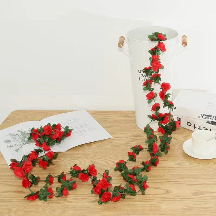 2pcs Simulated Rose Vine Plant Wedding Living Room Christmas Decoration