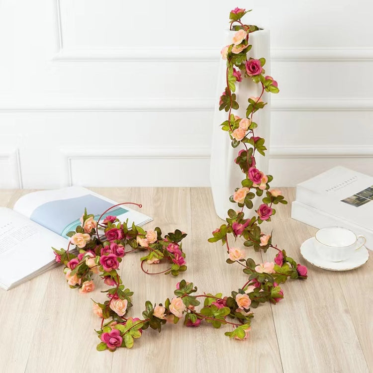 2pcs Simulated Rose Vine Plant Wedding Living Room Christmas Decoration