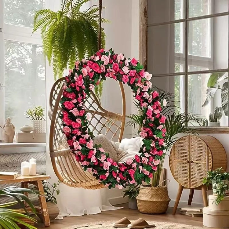 2pcs Simulated Rose Vine Plant Wedding Living Room Christmas Decoration