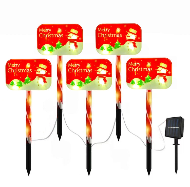 Outdoor LED Ground Plug Solar Christmas Road Sign
