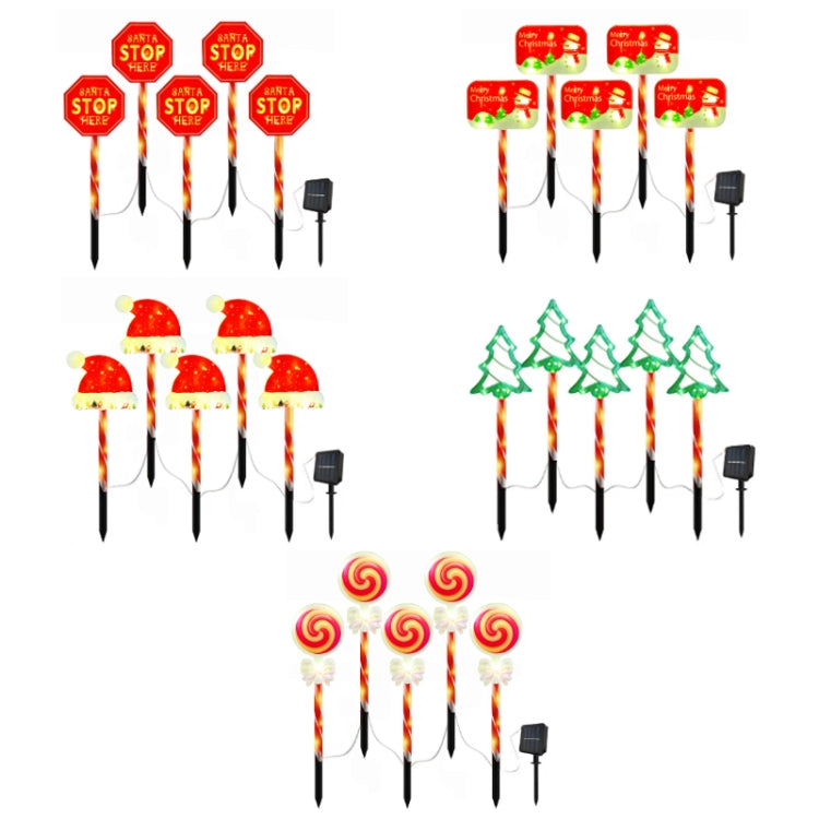 Outdoor LED Ground Plug Solar Christmas Road Sign