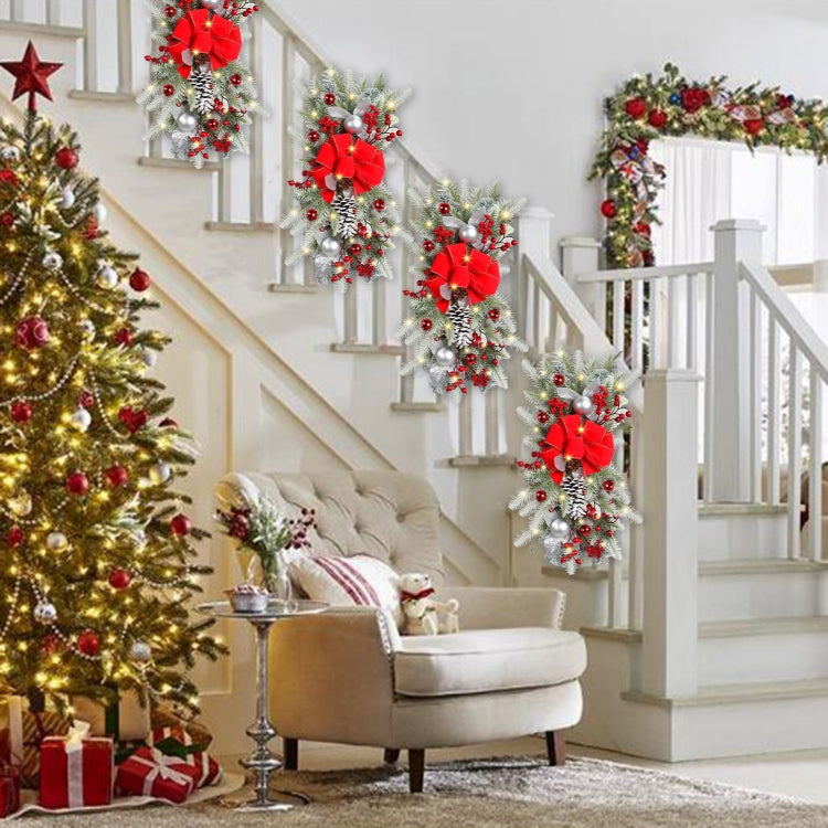 Christmas Wreath Rattan Door Pendant Decoration