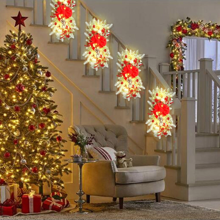 Christmas Wreath Rattan Door Pendant Decoration