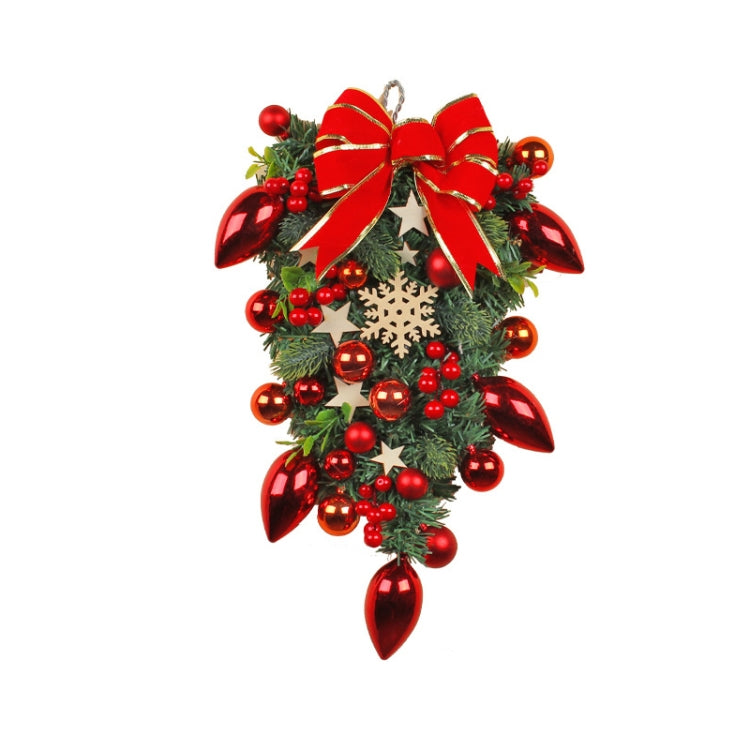 Christmas Wreath Rattan Door Pendant Decoration