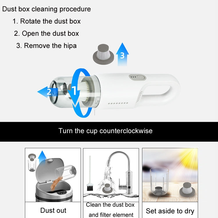 Wireless Car-mounted High-power Suction Handheld Vacuum Cleaner