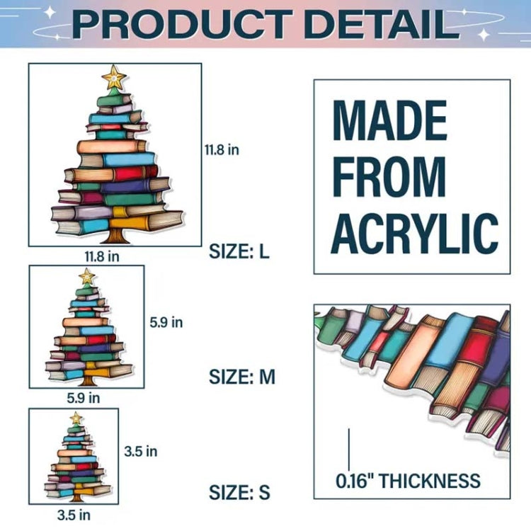 Christmas Tree Shape Acrylic Personalized Book Decoration Pendant