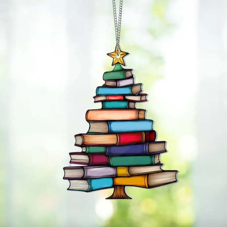 Christmas Tree Shape Acrylic Personalized Book Decoration Pendant