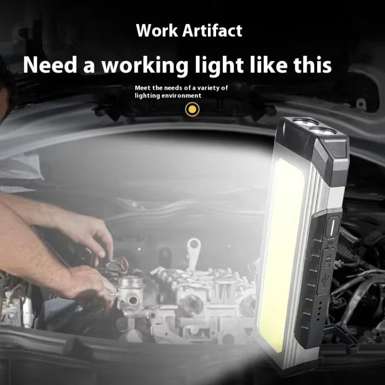 Flat Work Light LED Work Auto Repair Light USB Rechargeable Repair Light With Magnetic Attachment