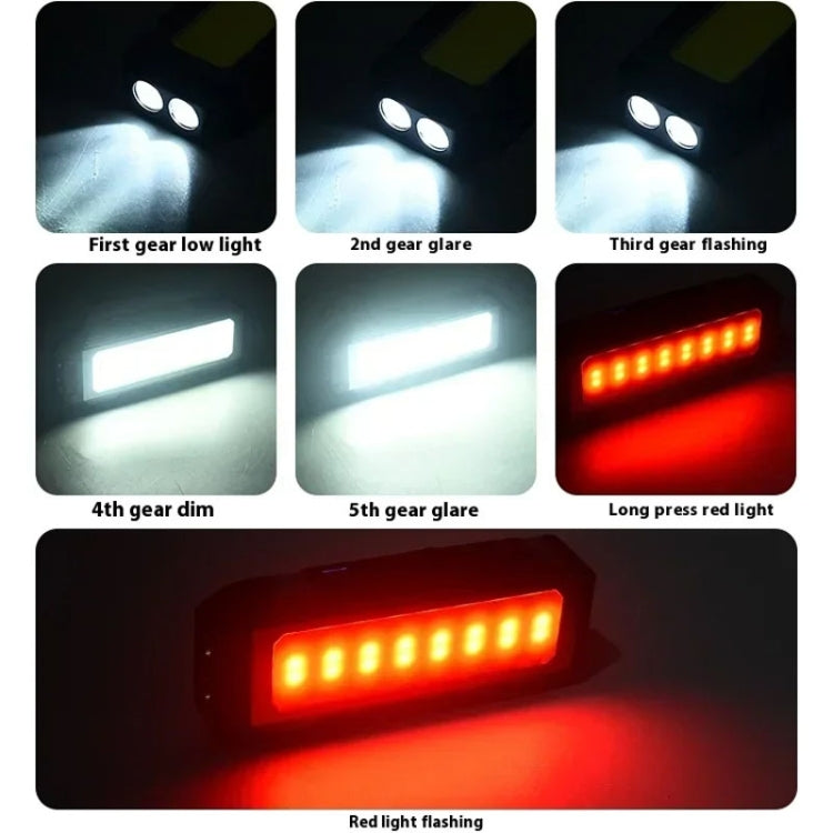 Flat Work Light LED Work Auto Repair Light USB Rechargeable Repair Light With Magnetic Attachment