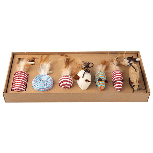 7pcs / Set Pet Teasing Cats Toys Combination Kit