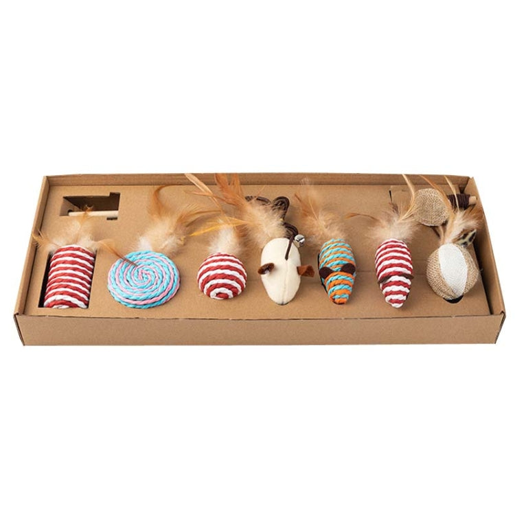 7pcs / Set Pet Teasing Cats Toys Combination Kit