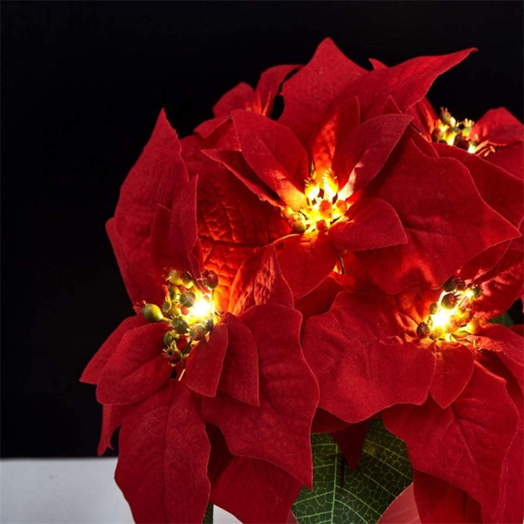 Safflower + Red Fruit Christmas Decoration Christmas Flower Lights String LED Colourful Lights Christmas Garland