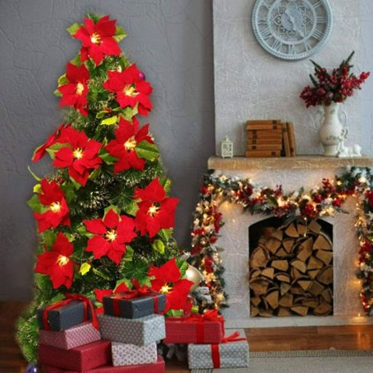 Safflower + Red Fruit Christmas Decoration Christmas Flower Lights String LED Colourful Lights Christmas Garland