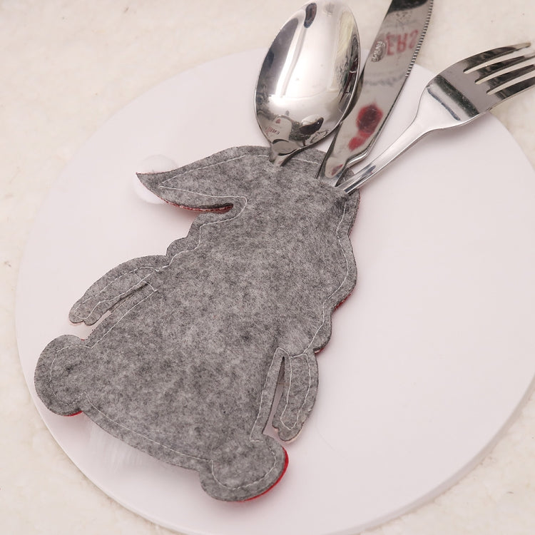 Cartoon Faceless Doll Knife Fork Cover Christmas Decorations