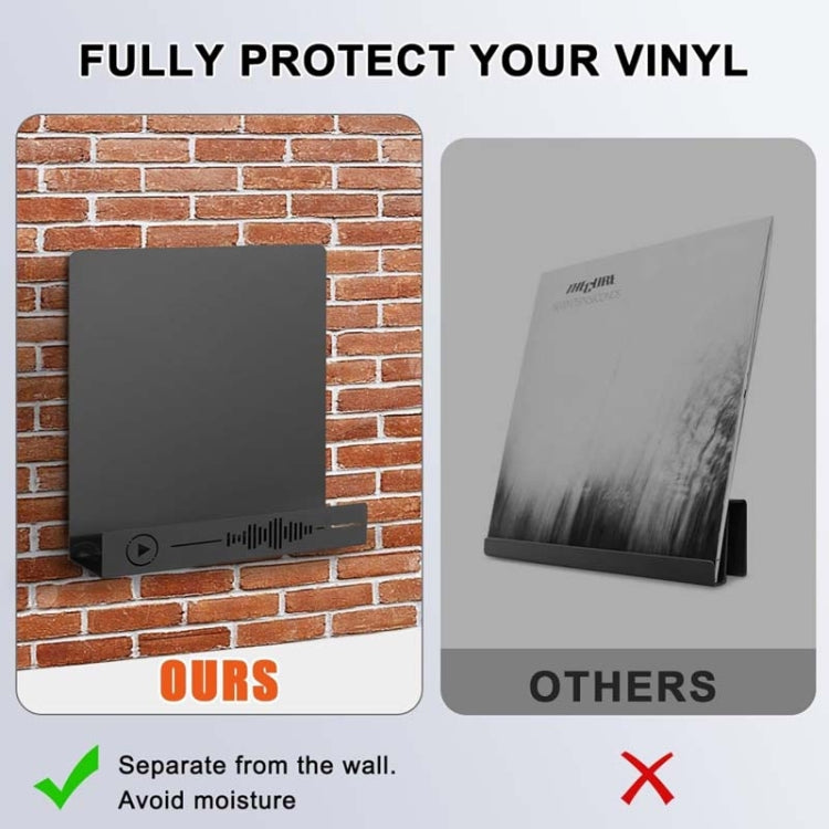 Vinyl Record Storage Wall Mounted Display Rack