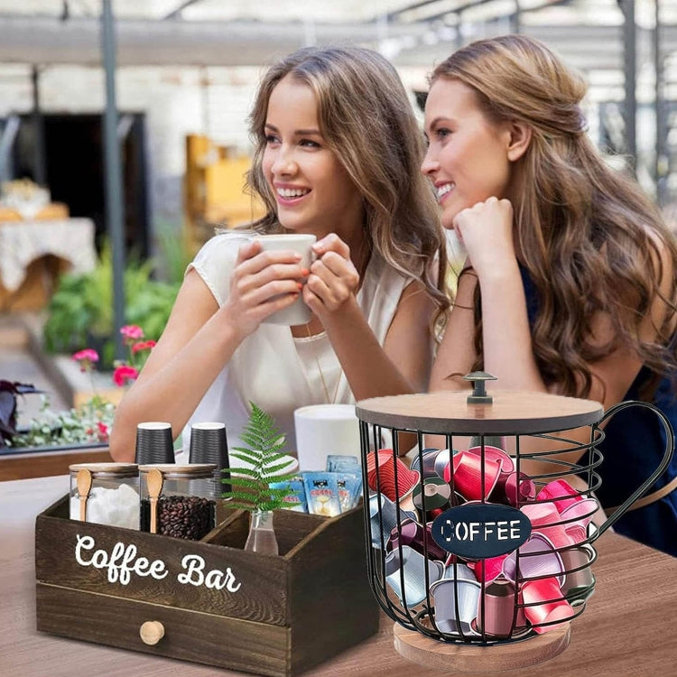 Coffee Companion Storage Rack Cup-Shaped Kitchen Storage Basket