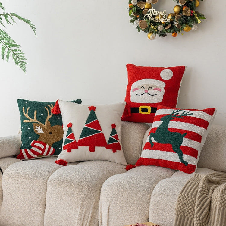 45x45cm Christmas Pillowcase Holiday Home Decoration Pillow Cover, Pillow Core Not Included