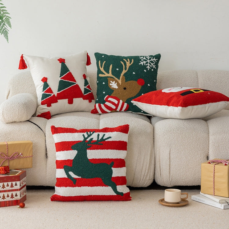 45x45cm Christmas Pillowcase Holiday Home Decoration Pillow Cover, Pillow Core Not Included