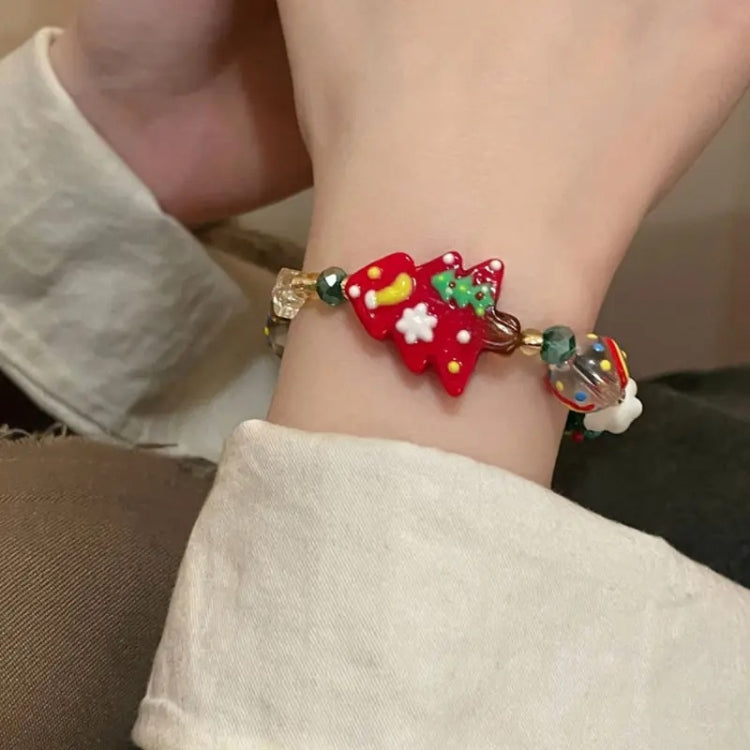 Christmas Beads Bracelet Holiday Ambience Exquisite Versatile Design Jewellery