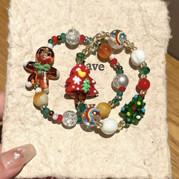 Christmas Beads Bracelet Holiday Ambience Exquisite Versatile Design Jewellery