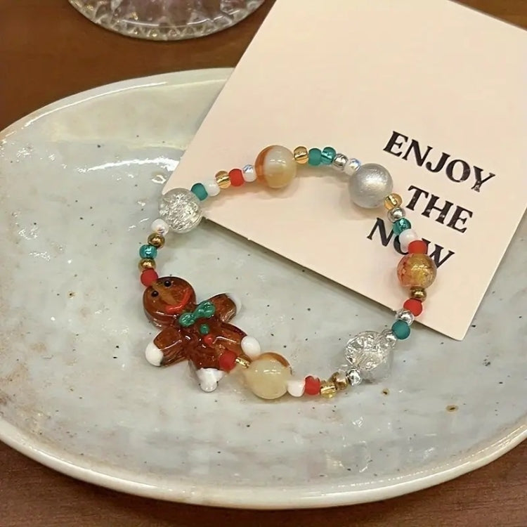 Christmas Beads Bracelet Holiday Ambience Exquisite Versatile Design Jewellery