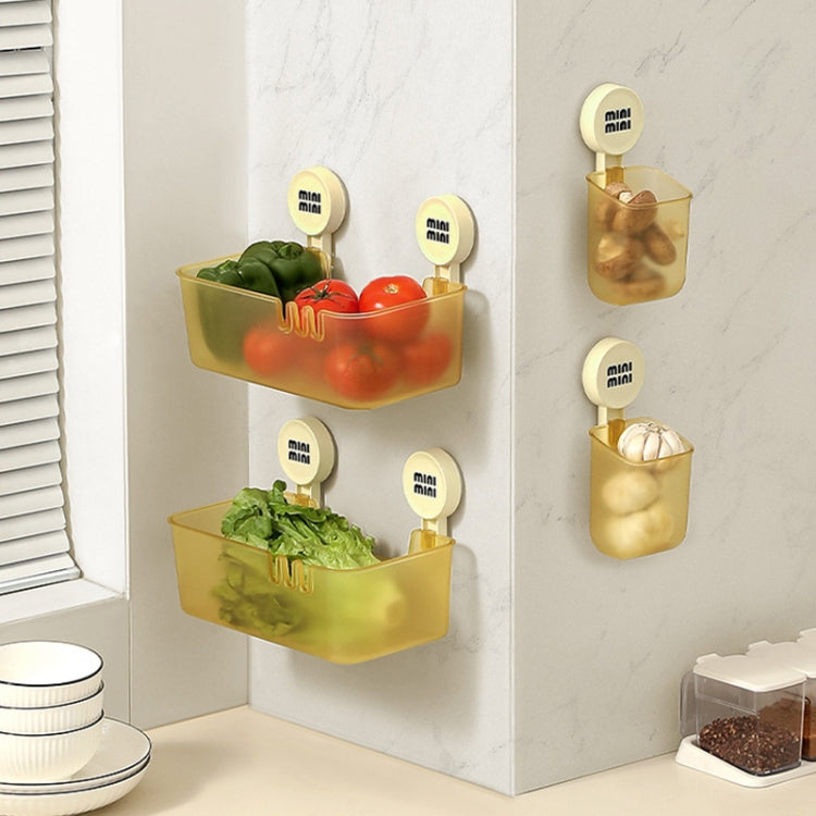 Suction Cup Organizer Home Bathroom Hanging Basket Shelf Wall-mounted Kitchen No-Punch Storage Rack