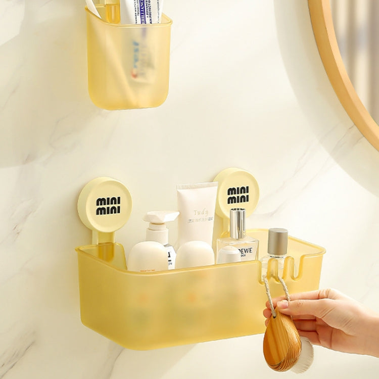 Suction Cup Organizer Home Bathroom Hanging Basket Shelf Wall-mounted Kitchen No-Punch Storage Rack