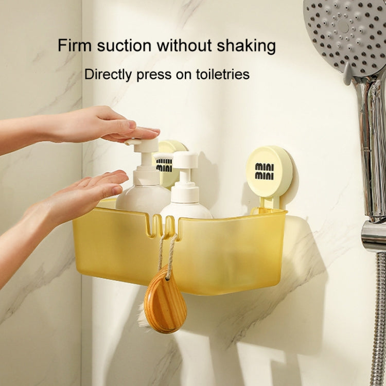 Suction Cup Organizer Home Bathroom Hanging Basket Shelf Wall-mounted Kitchen No-Punch Storage Rack